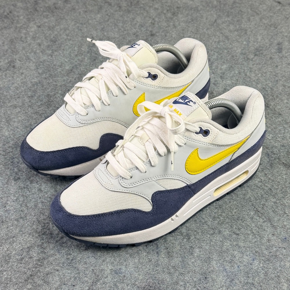 Nike Air Max 1 Blue Recall White Tour Yellow 2018 AH8145-105 Mens 9